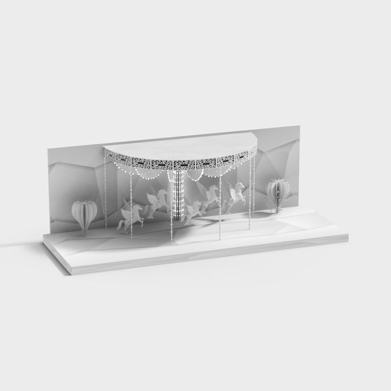 Whimsical Carousel Wonderland 3D model