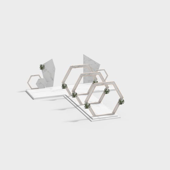 Geometric Low-Polygon 3D Model for Creative Projects