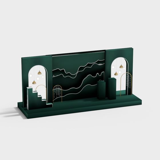 Contemporary Green Landscape 3D model