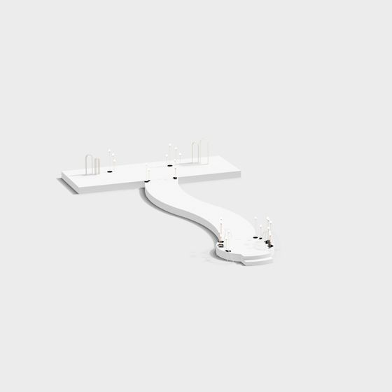 Winding Path Low-Poly 3D Model for Creative Projects