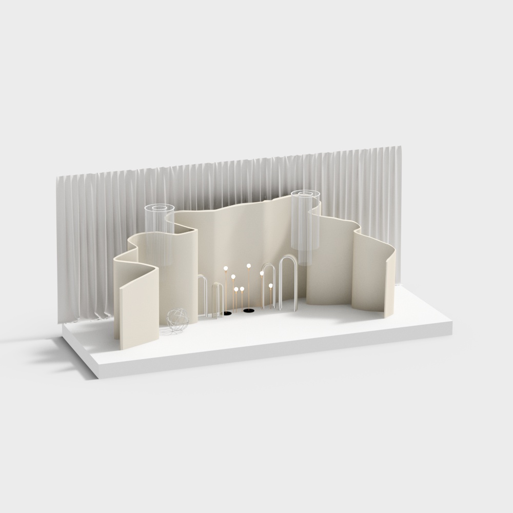 Indoor modern wedding background