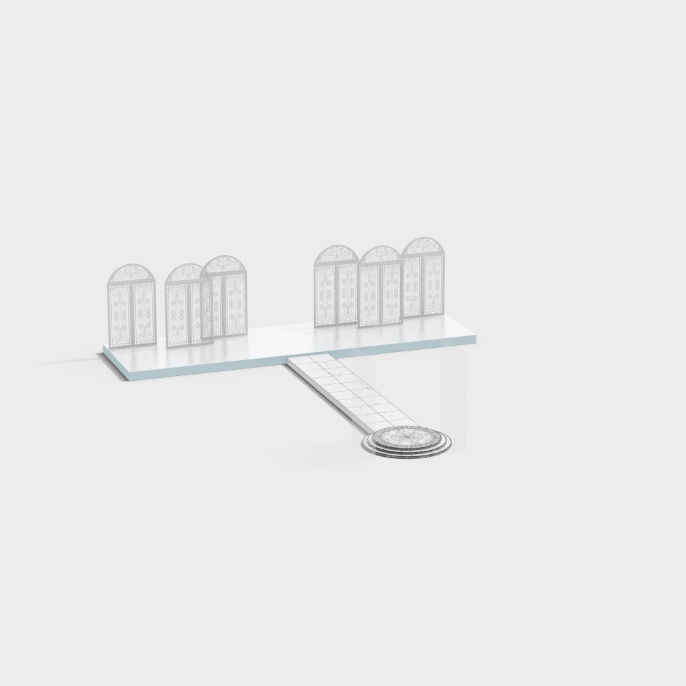 Elegant Arch Corridor 3D model for Creative Projects