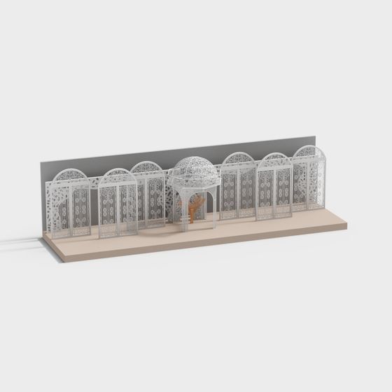 Elegant Greenhouse 3D model with Low Polygon Design