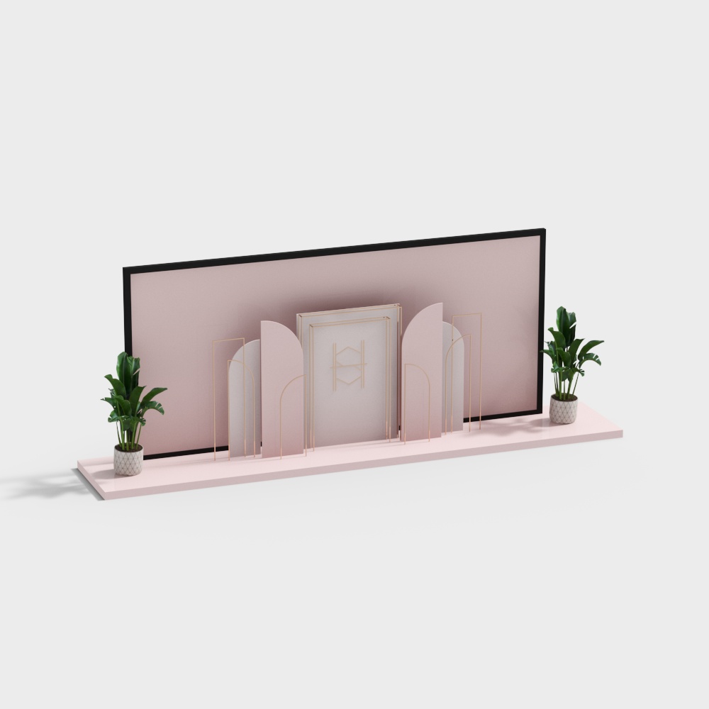 พื้นหลังงานแต่งงานสีชมพูสไตล์โมเดิร์น 8e