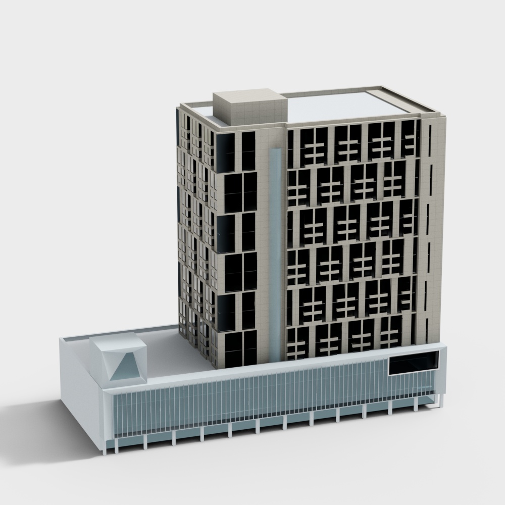 Contemporary Urban Abstract Building 3D model
