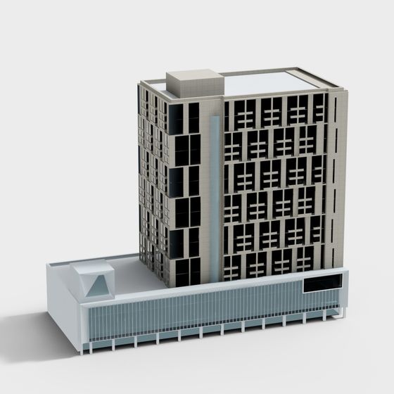 Modern Urban Abstract Architecture 3D model