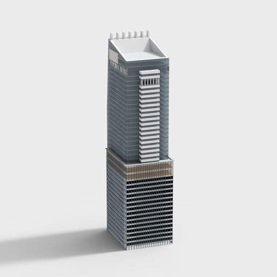 AIG Tower 3D model - Futuristic Skyscraper Design