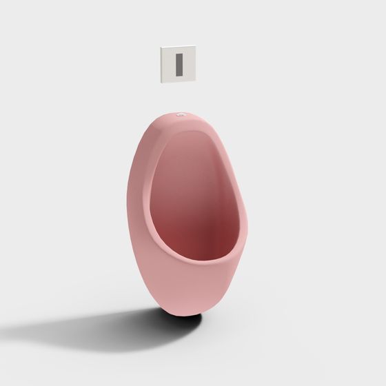 Pink Urinal 3D model for Creative Projects