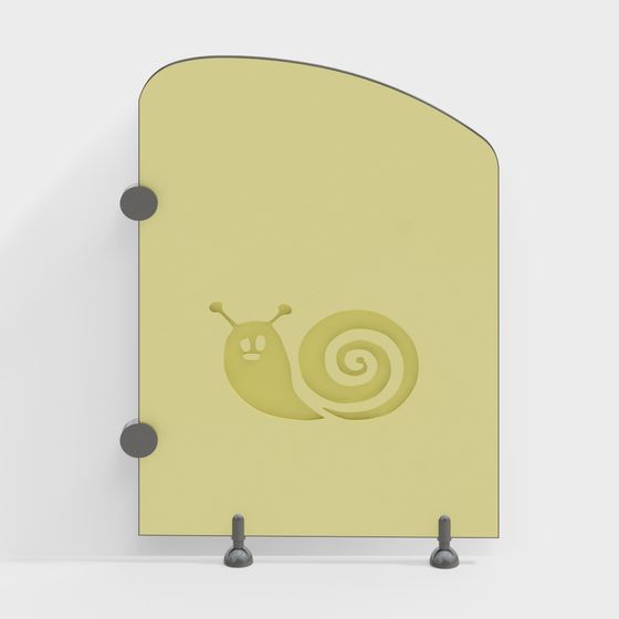 Snail Door 3D model for Kids