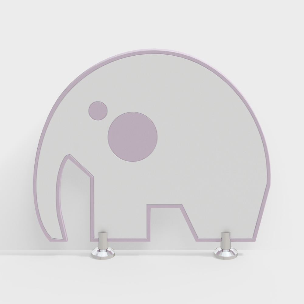 Kindergarten children's squatting toilet partition baffle