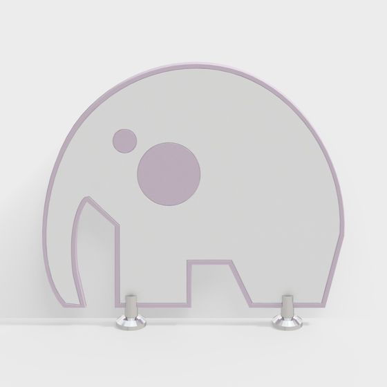 Curved Screen Partition 3D model