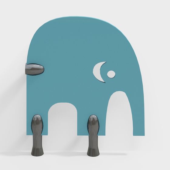 Crescent Door Low-Poly 3D model