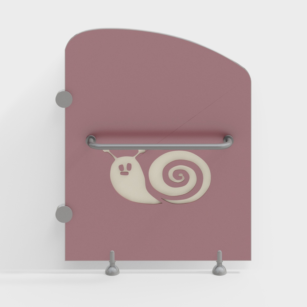 Kindergarten children's squat toilet partition with handrails