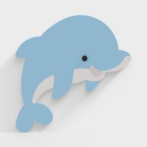 Whimsical Whale 3D model