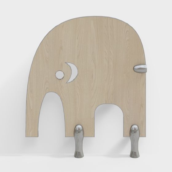 Wooden Elephant 3D model for Artistic Designs