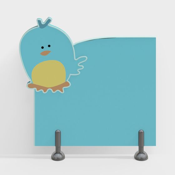 Charming Bird Low Poly 3D model