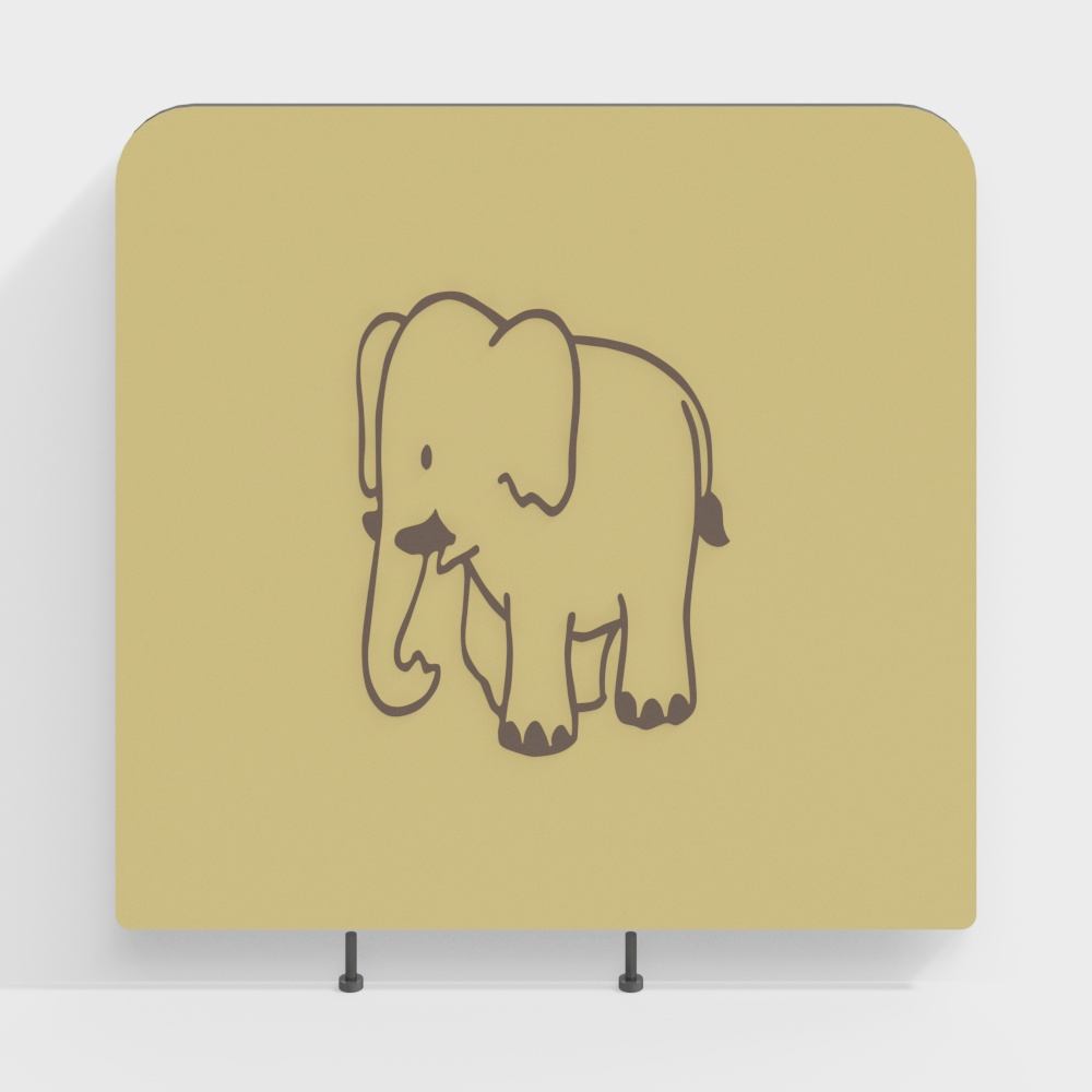 Kindergarten children's toilet partition baffle