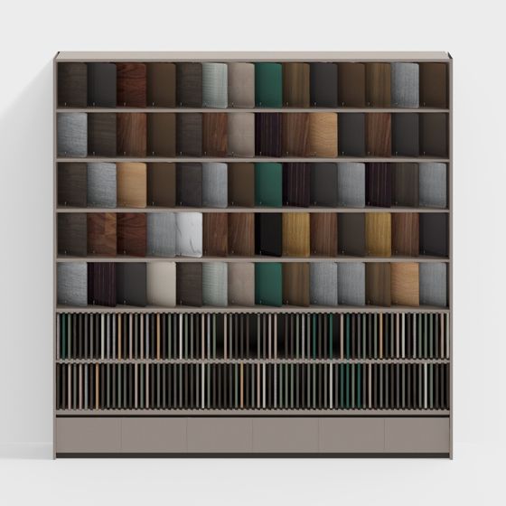 Stylish Low-Poly 3D Bookshelf Model for Modern Spaces