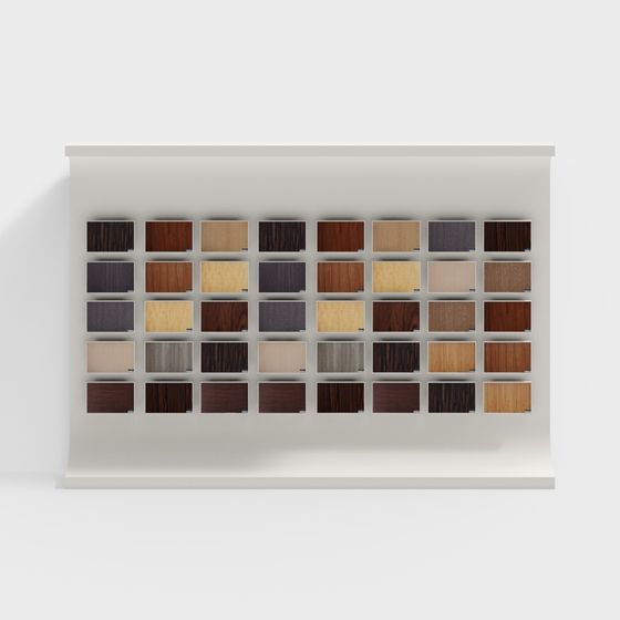 Unique Low Poly Wood Texture Display 3D model