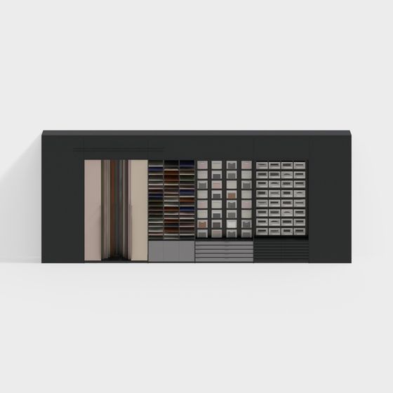 다색 접시 진열장 1