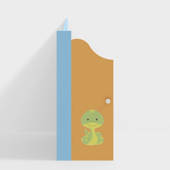 Whimsical Snake Door 3D model