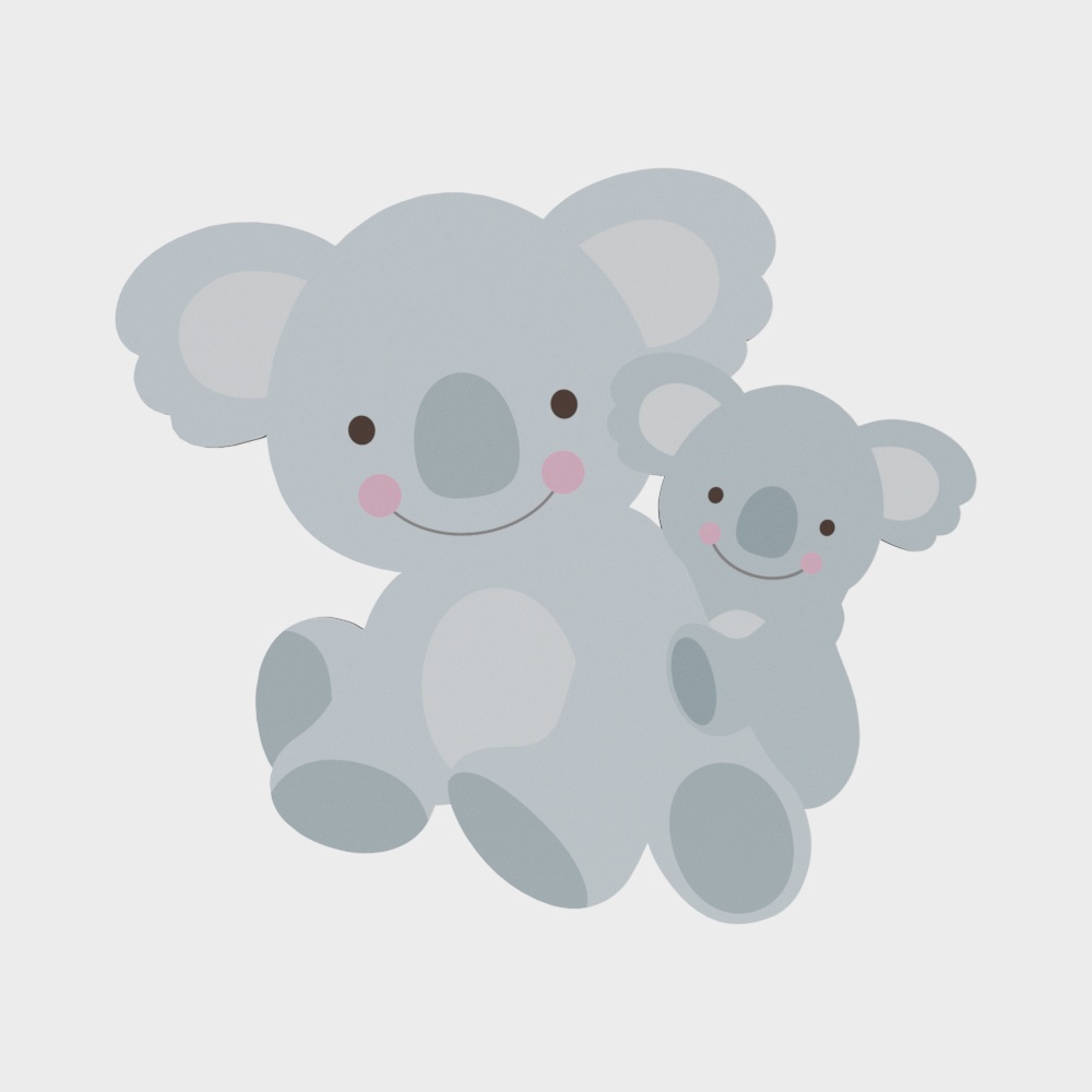 Autocollant mural animal de dessin animé de jardin d'enfants