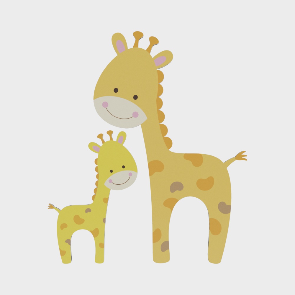 Kindergarten cartoon animal wall sticker