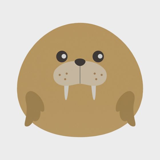 Adorable Arctic Walrus Baby 3D model