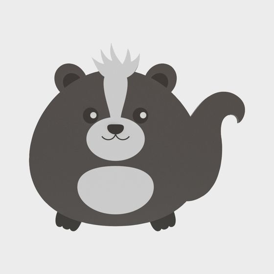 Adorable Low-Poly Squirrel 3D model