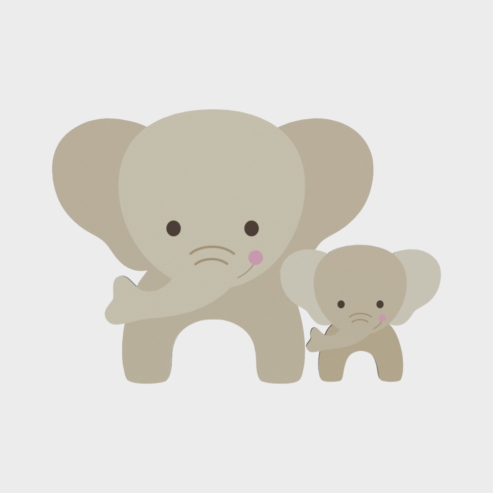 Настенная наклейка для детского сада с мультяшными животными