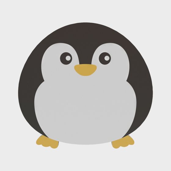 Adorable Penguin 3D Model for Creative Projects