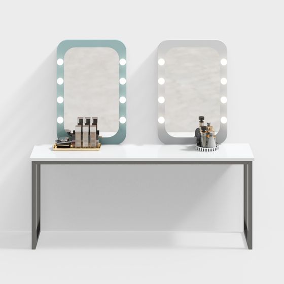 Elegant Makeup Vanity Set 3D model