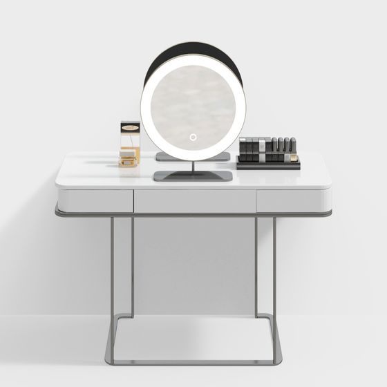 Elegant Modern Vanity Table 3D model