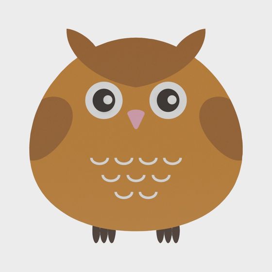 Charming 3D Model Owl for Forest Decor