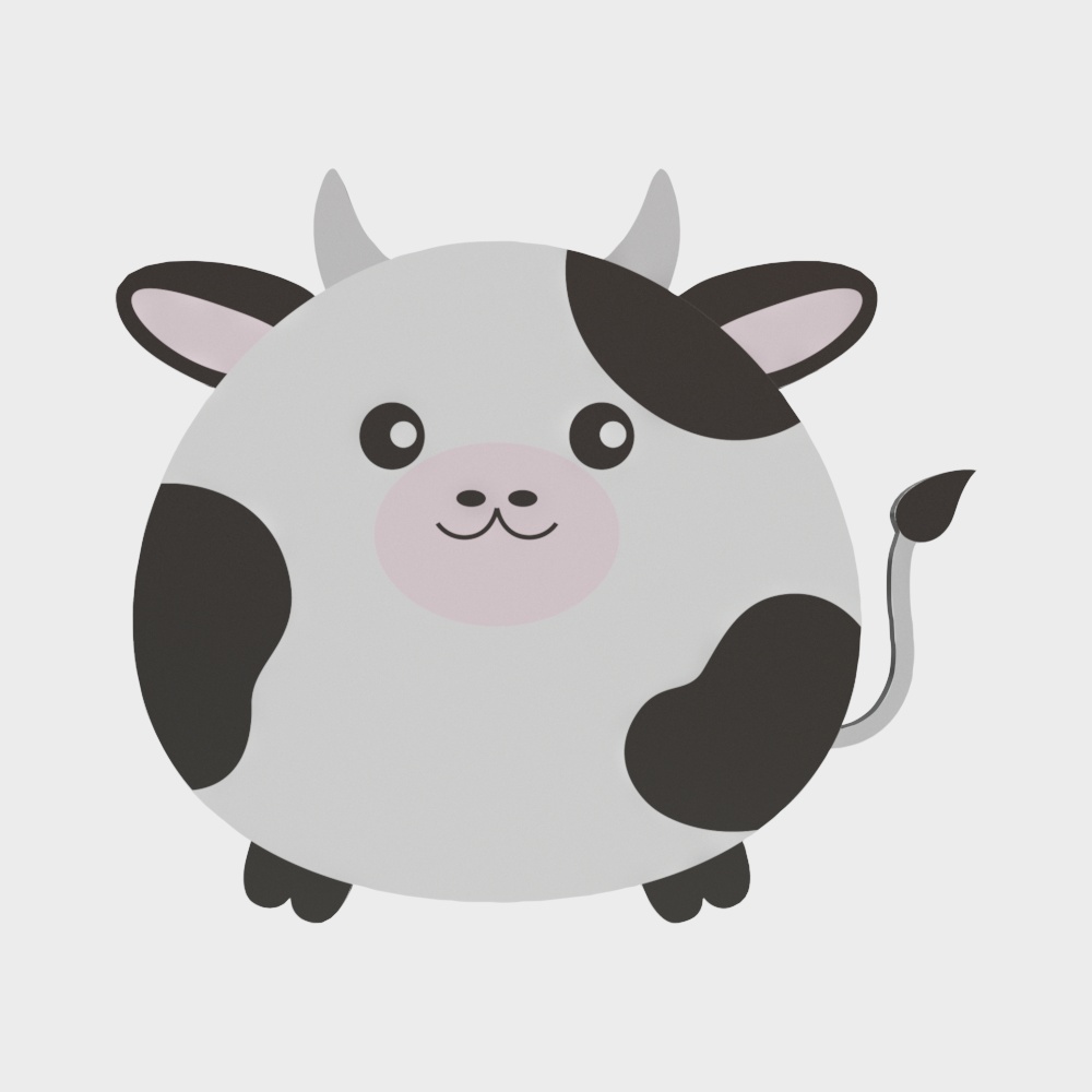 Chubby Cow 3D Model for Creative Projects