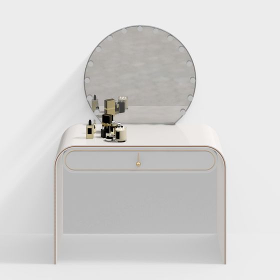 Elegant Modern Vanity Table 3D model