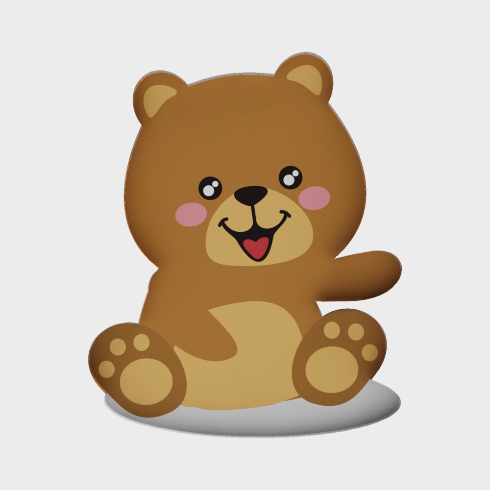 Adorable Cozy Bear 3D model for Creative Projects