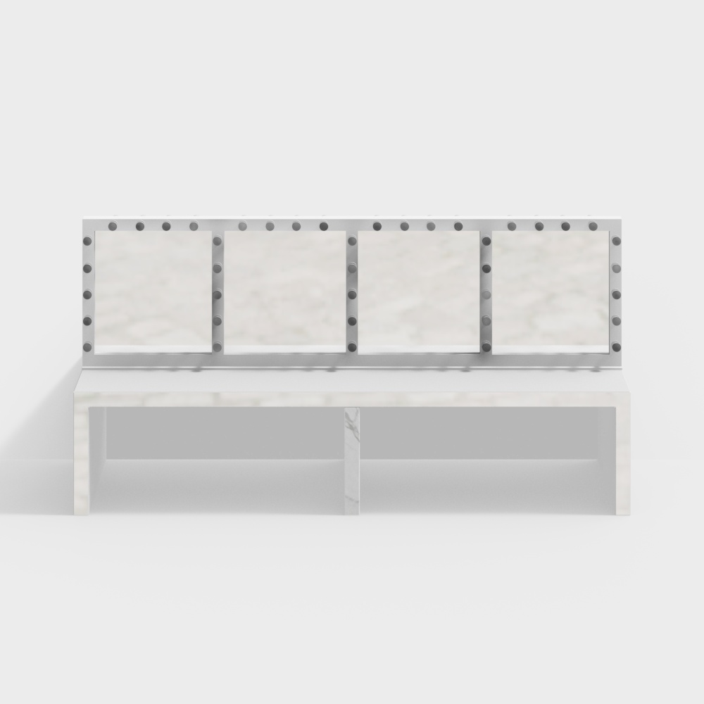 劇場メイクルーム用長い両面鏡ドレッシングテーブル