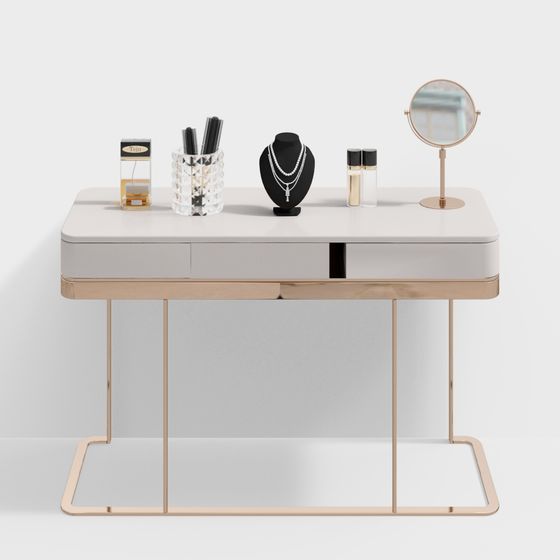 Chic Makeup Vanity 3D model for Modern Spaces
