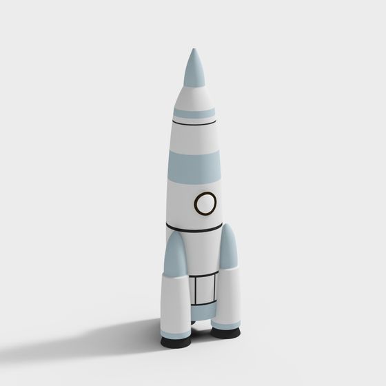 Retro Rocket 3D model for Imaginative Projects