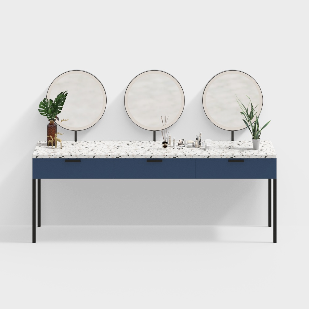 coiffeuse de la salle de poudrage