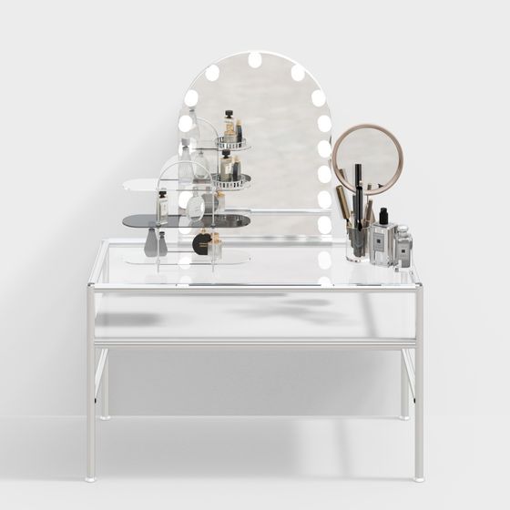 Elegant Makeup Vanity 3D Model for Modern Spaces