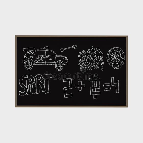 Creative Chalkboard Art 3D model