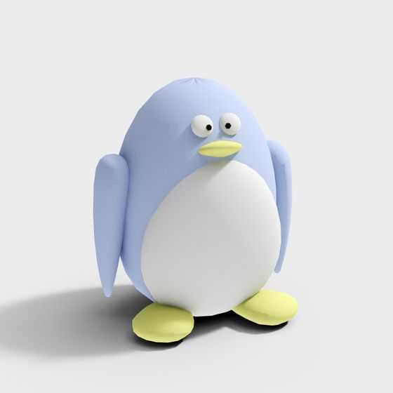 Whimsical Pingu 3D model for Creative Projects