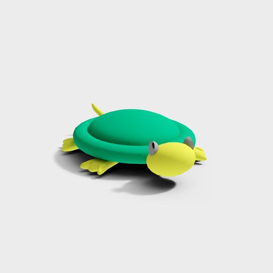 Vibrant Turtle Toy 3D model for Creative Projects