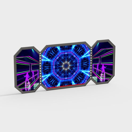 Neon Dance Floor 3D model