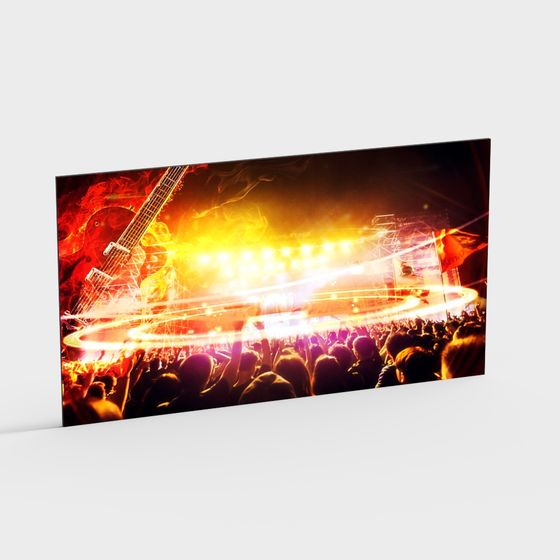 Electric Fire Concert Scene 3D Model