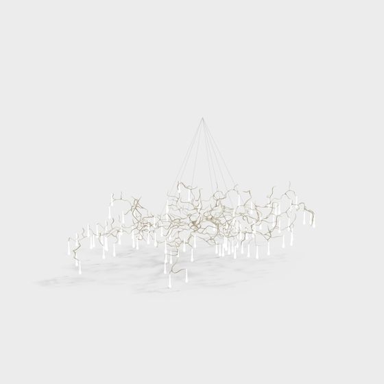 Twisted Branch Chandelier 3D model