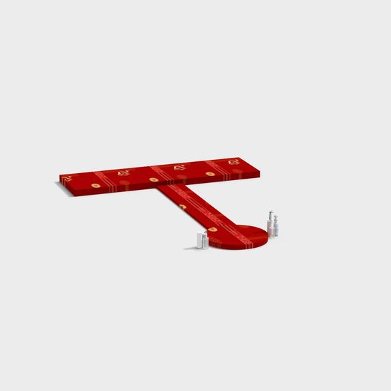 Elegant T-Shaped Staircase 3D model for Creative Projects