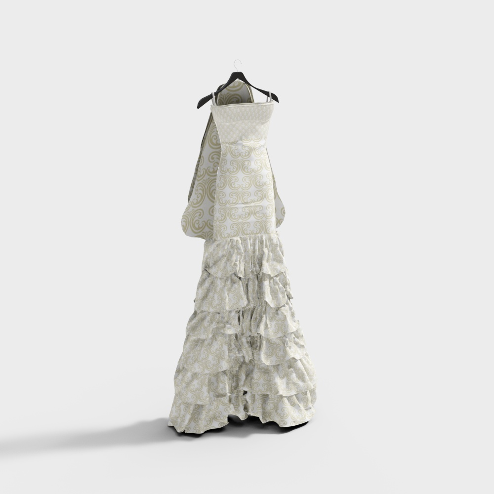 Elegance of the Classical Ball Gown 3D model